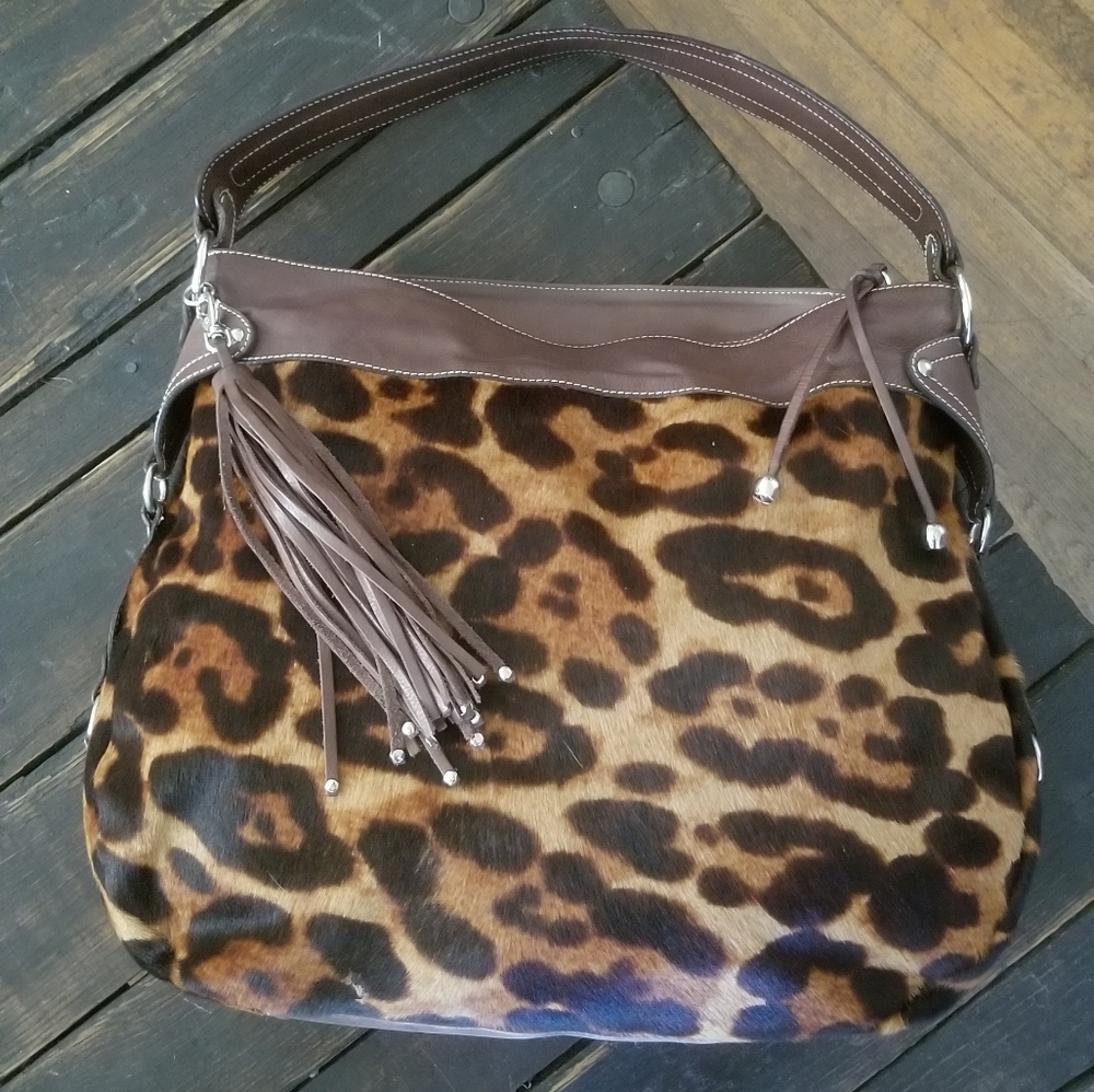 CAVALCANTI Calf hair/plush leather bag